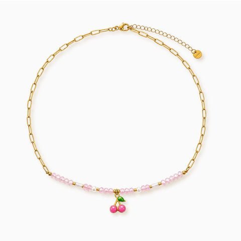Collar Cereza Rosa