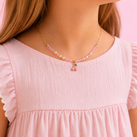 Collar Cereza Rosa