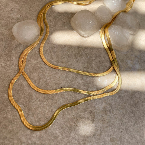 Collar Triple Snake Gold